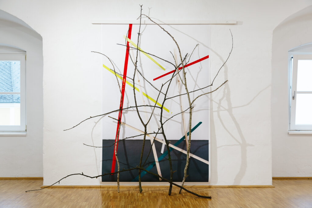 Entwurf eines Waldes in der Steppe, In den Blick nehmen, Schlossgalerie Schärding, Ausstellungsansicht, 2023